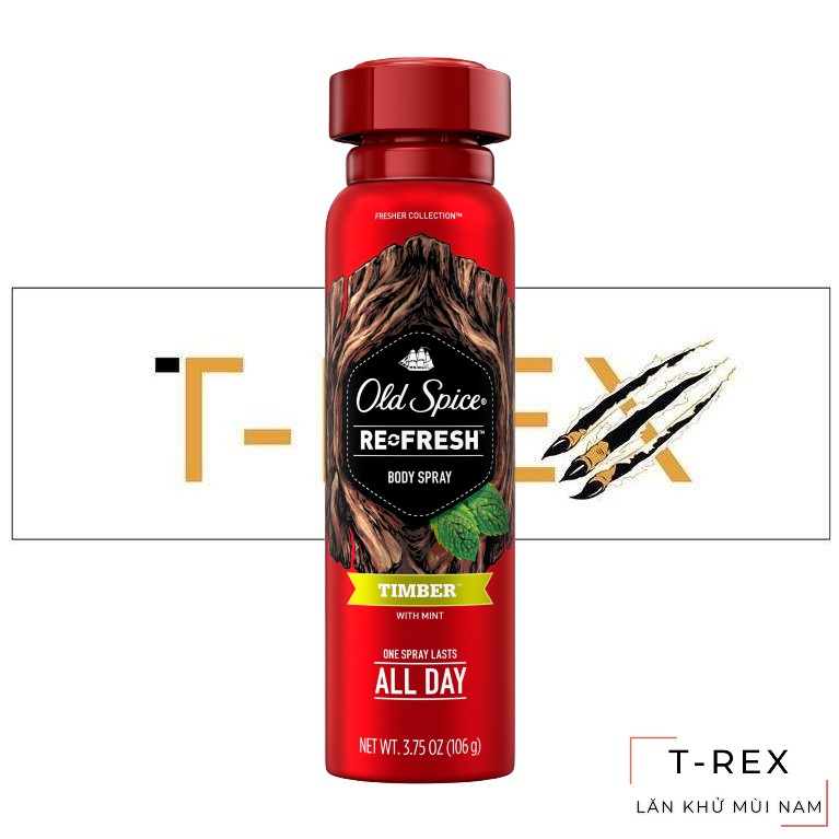 [Hàng AUTH] Xịt Khử Mùi Old Spice TIMBER 150ml