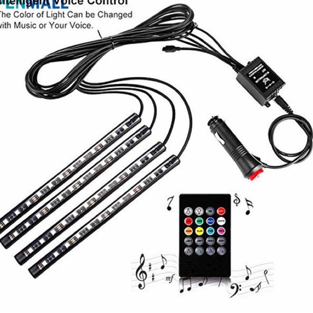 Đèn Led Gầm Ghế Ô tô Loại 12 Mắt Có Điều Khiển