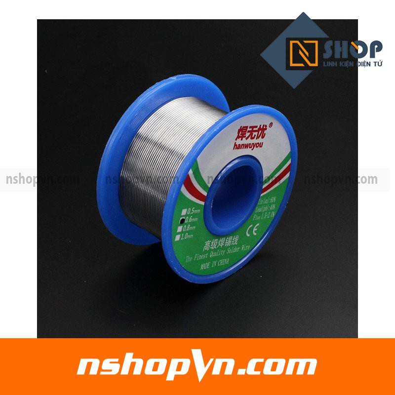 Thiếc hàn 60% Sn 0.5/ 50g, 0.5/ 100g, 0.6/ 50g, 0.6/ 100g, 0.8/ 50g, 0.8/ 100g, 1.0 100g