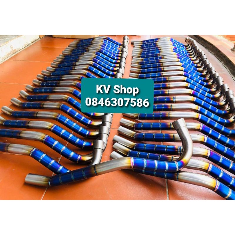 cổ titanium wave 110  phom thòng gắn pô rsx
