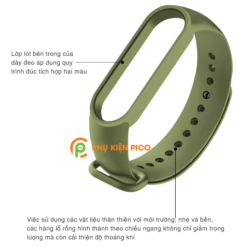 Dây đồng hồ Xiaomi Mi Band 6 Silicon siêu mềm phong cách thể thao nhiều màu - Dây silicon MiBand 6