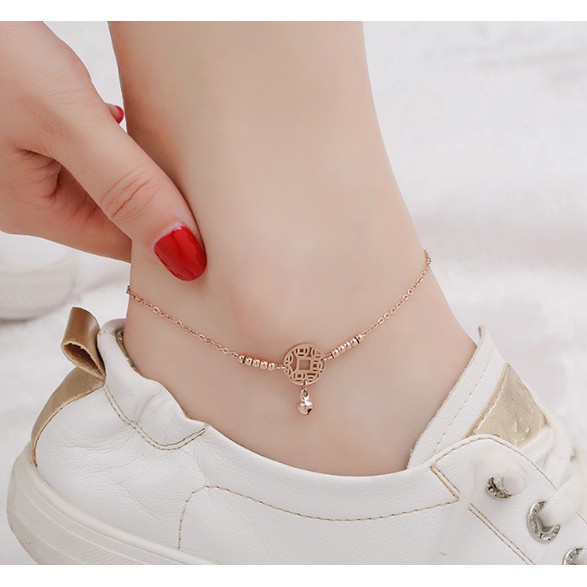 Lắc chân titan 1 chuông TT986