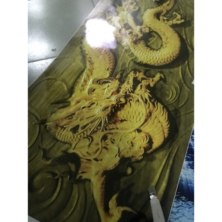 Tranh dán bể cá Rồng 3D - 120x60cm (Nhiều mẫu)