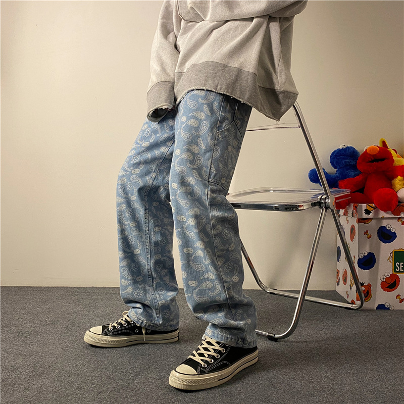 Quần jean dài dáng rộng thiết kế phong cách đường phố cá tính trẻ trung thời trang | BigBuy360 - bigbuy360.vn