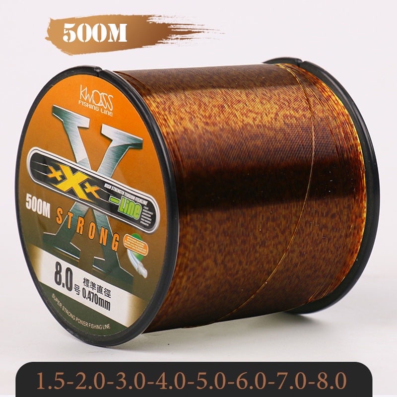 Cước X Strong Line Màu Nâu Vàng 500m Dùng Làm Trục , Thẻo