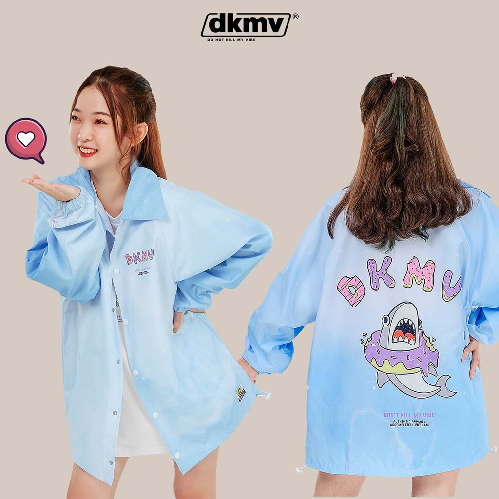 Áo khoác nữ vải dù in hình Don't Kill My Vibe | Donut Jacket