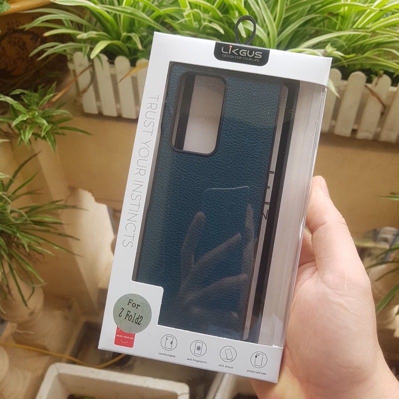 Ốp lưng LikGus da cho Samsung Galaxy Z Fold 2, 5G vân da