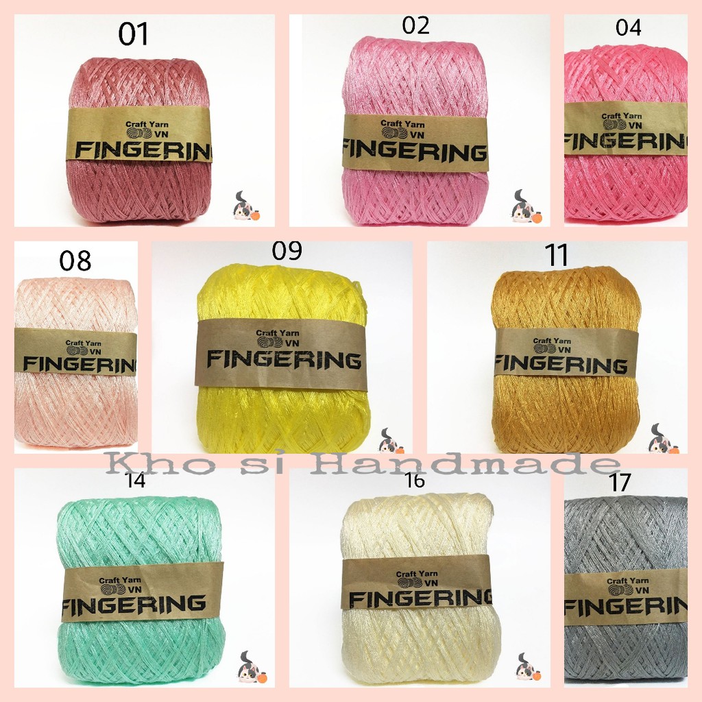 Sợi cotton bóng 100gr (Mã 01 đến 42)