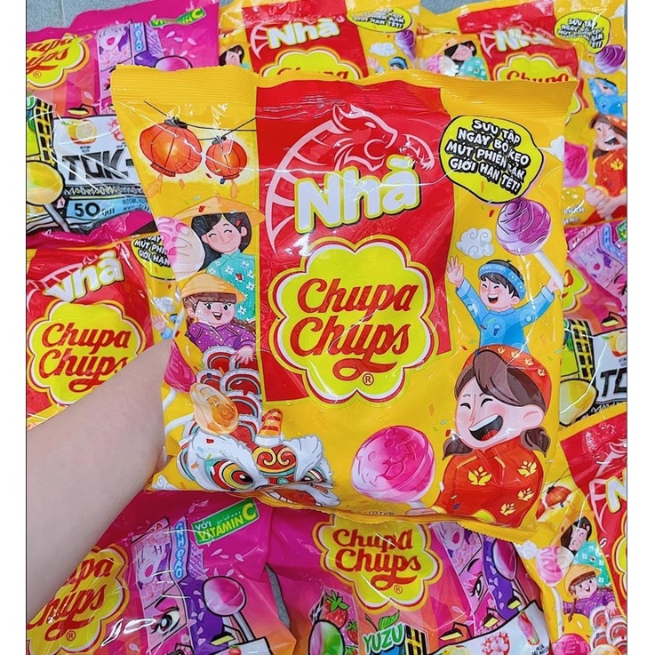 KẸO MÚT CHUPA CHUPS NHÀ 600G (60 QUE)