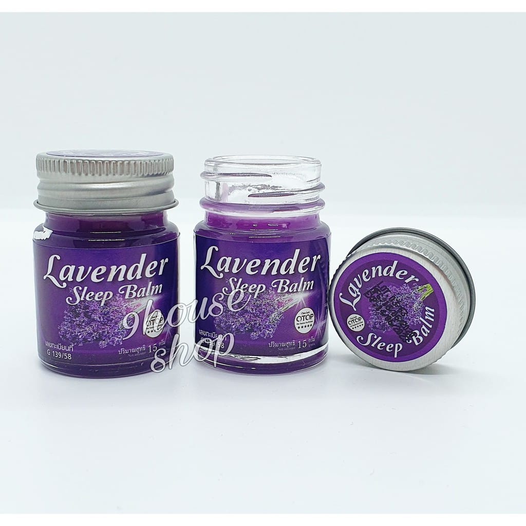 (Lốc) 6 Hủ Dầu Cù Là OTOP Lavender Sleep Balm Giúp Ngủ Ngon &amp; Thư Giãn Thái Lan 15gram