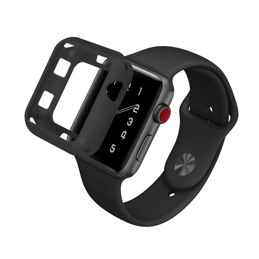 Khung Silicone Bảo Vệ Cho Đồng Hồ Thông Minh Apple Watch Series 5 4 3 2 1 38mm 42mm 40mm 44mm