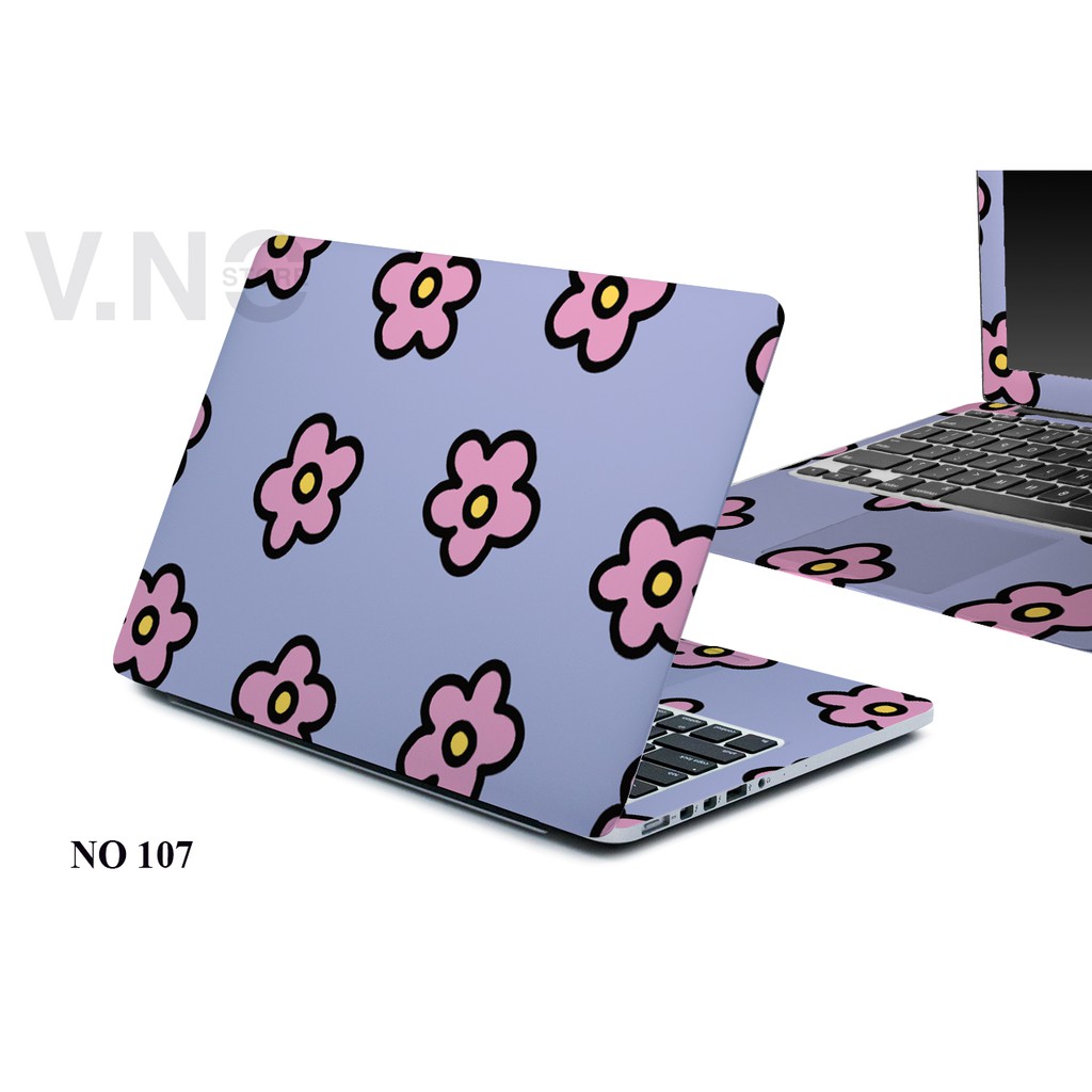 Skin dán laptop V.NO SKIN Flower PT các dòng máy laptop