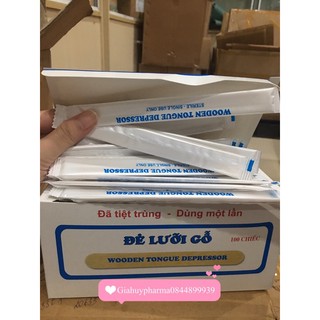 Đè lưỡi Gỗ Tiệt Trùng -dùng 1 lần An Phú hộp 100 que