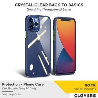 |Rock Chính Hãng| Ốp Lưng iP 12 Pro Max Chống Sốc, Chống Va Đập Viền Màu Silicon Mềm, Lưng PC Cứng Trong Suốt