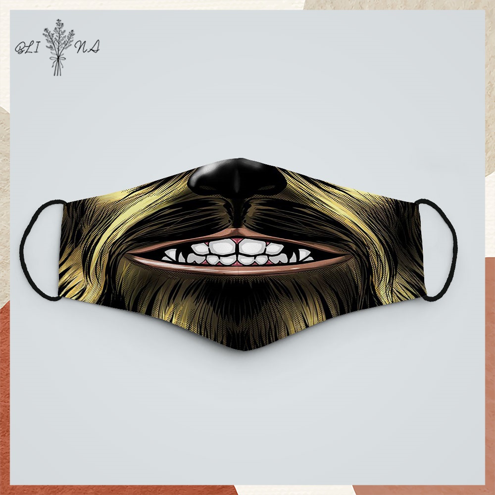 khẩu trang y tế 4 lớp màu đen In Hình STARWARS (3) BLINA Vải Cotton 100%, Kháng Khuẩn, Có Thể Giặt Và Tái Sử Dụng Dành c