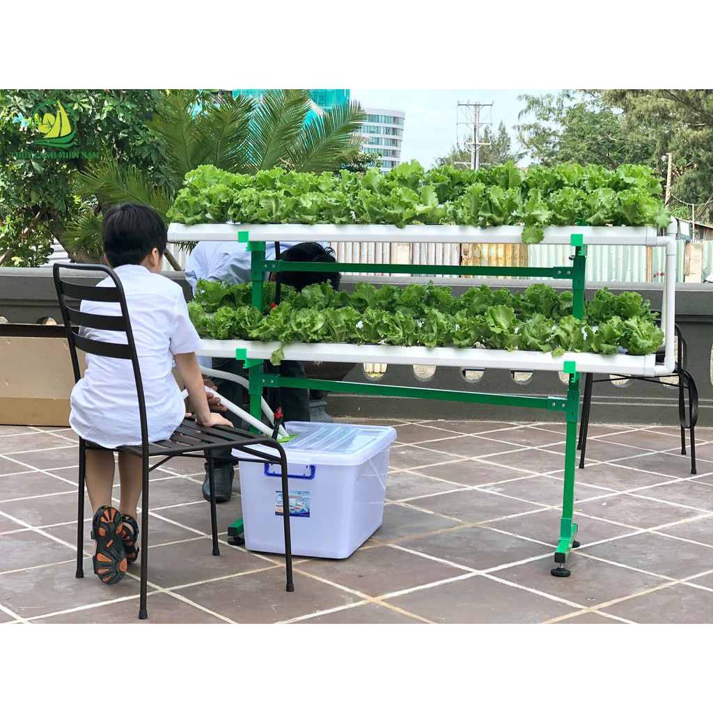 BỘ TRỒNG RAU THUỶ CANH THÔNG MINH TẠI NHÀ - GIÀN SOLE 60 LỖ