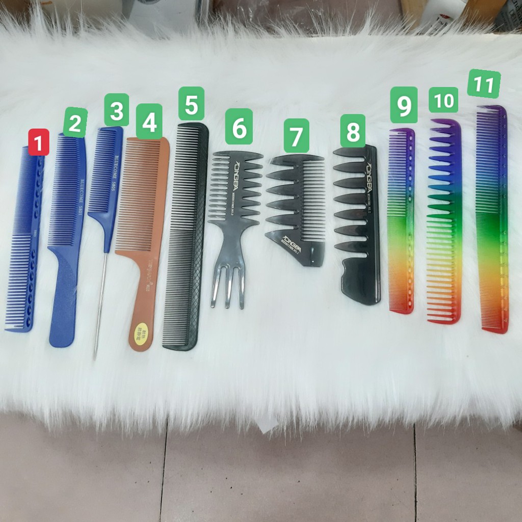 💥 Lược 7 màu, xanh biển, chuyên barber chuyên dụng💥 dẻo bền bắt tóc ,chịu nhiệt cho cắt lược hớt tóc nam nữ