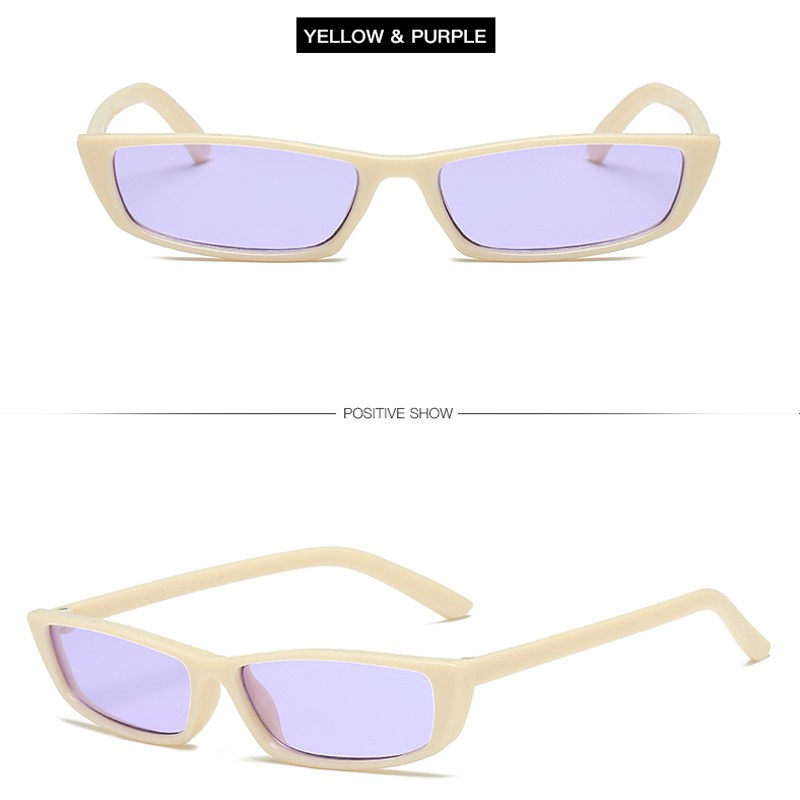 Kính Mát Gọng Chữ Nhật Phong Cách Harajuku Thời Trang Cho Nam Nữ