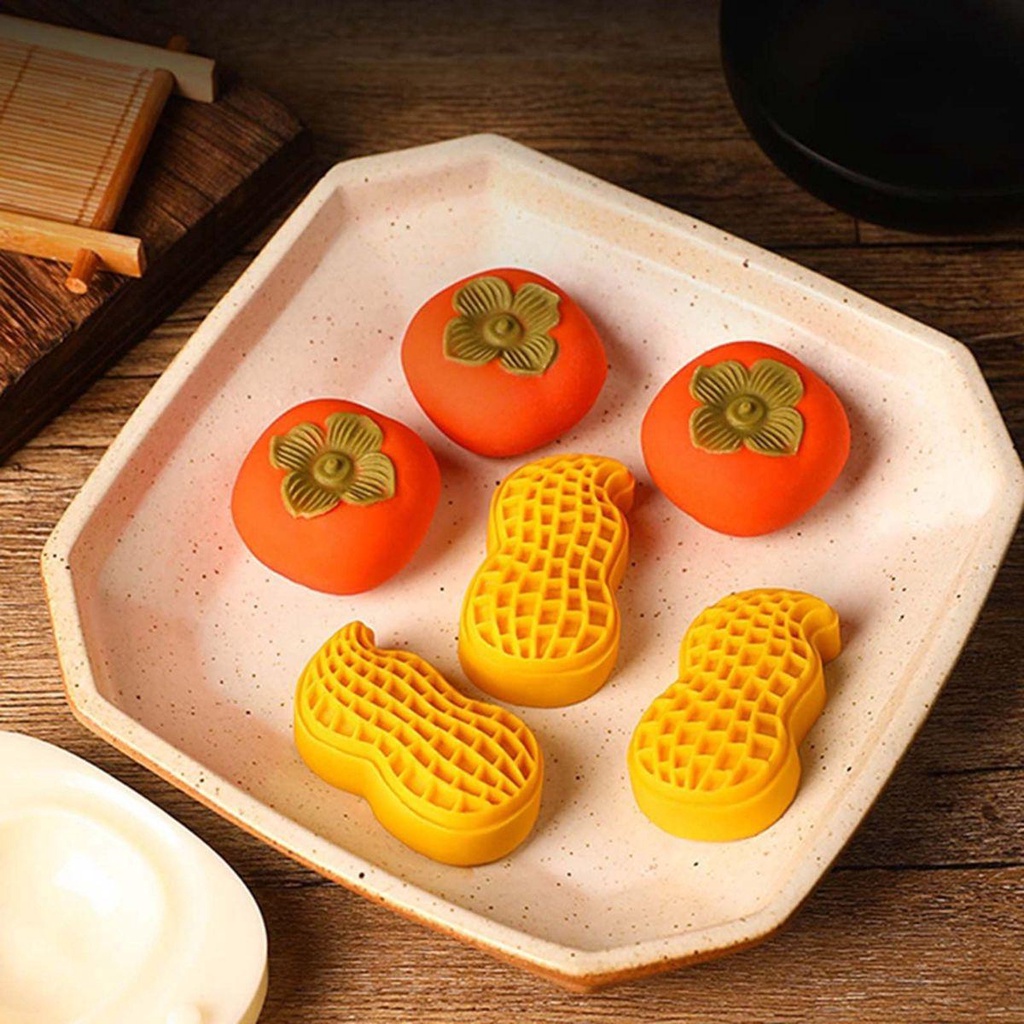 Khuôn Nhấn Tay Làm Bánh Quy Hình Đậu Phộng Ma 'Amoul 3D Kiểu Trung Hoa