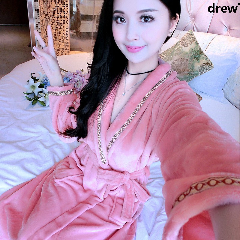 Áo Choàng Tắm Bằng Nỉ Dày Dặn Mềm Mại Thời Trang Quyến Rũ Cho Nữ | BigBuy360 - bigbuy360.vn