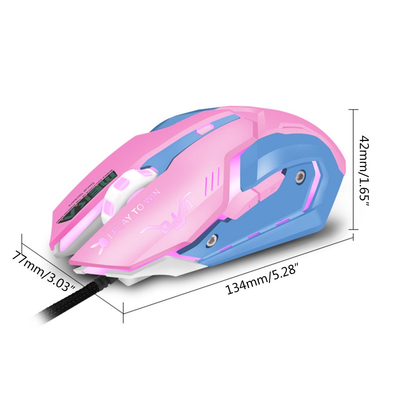Chuột Quang Chơi Game Có Đèn LED Kết Nối USB Cho PC Laptop Notebook