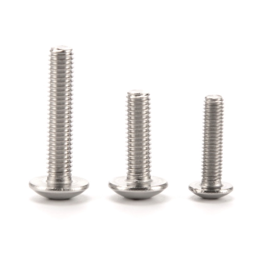 Bu lông M4  pake đầu dù thân bulong 30/ 50 con Vít bake đầu tròn thép có tán ê-cu