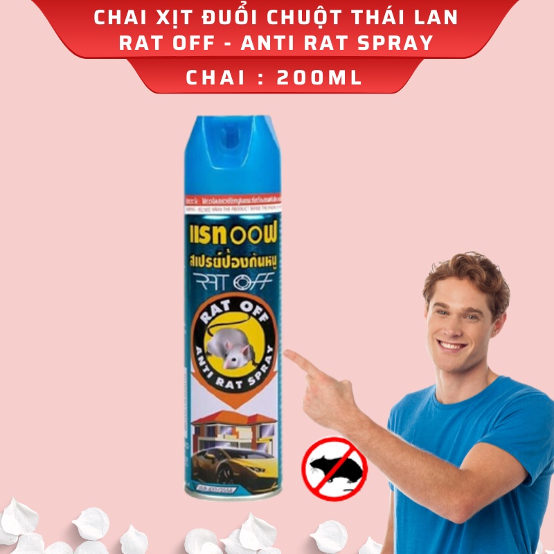 Chai (Bình) Xịt Đuổi Chuột Rat Off - Anti Rat Spray Thái Lan