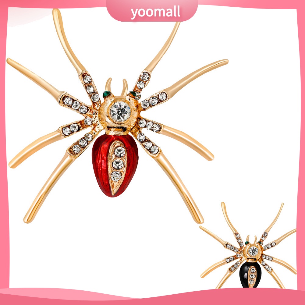 Ghim Cài Áo Hình Nhện Đính Đá Nhân Tạo Thời Trang Cho Nữ