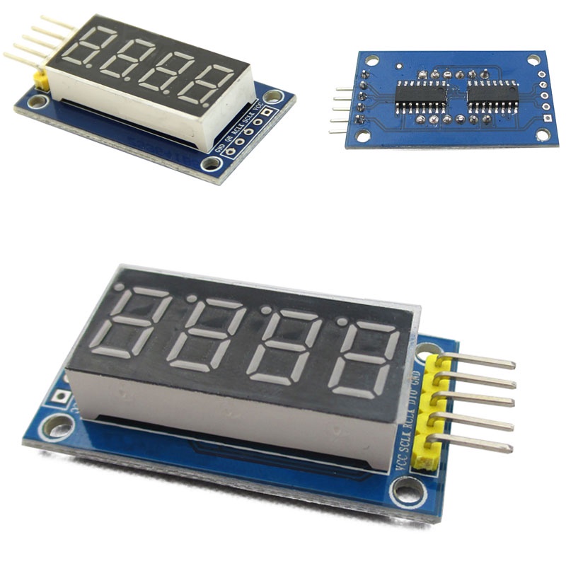 MERSSAVO 2X 4 Bits TM1637 Digital Tube LED Clock Display Module Arduino Due UNO 2 BHZ