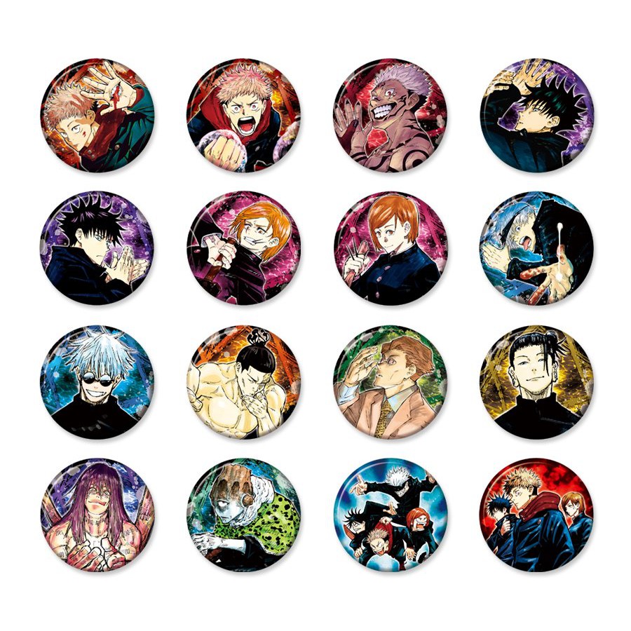 Huy hiệu IN HÌNH CHÚ THUẬT HỒI CHIẾN JUJUTSU KAISEN anime chibi dễ thương xinh xắn