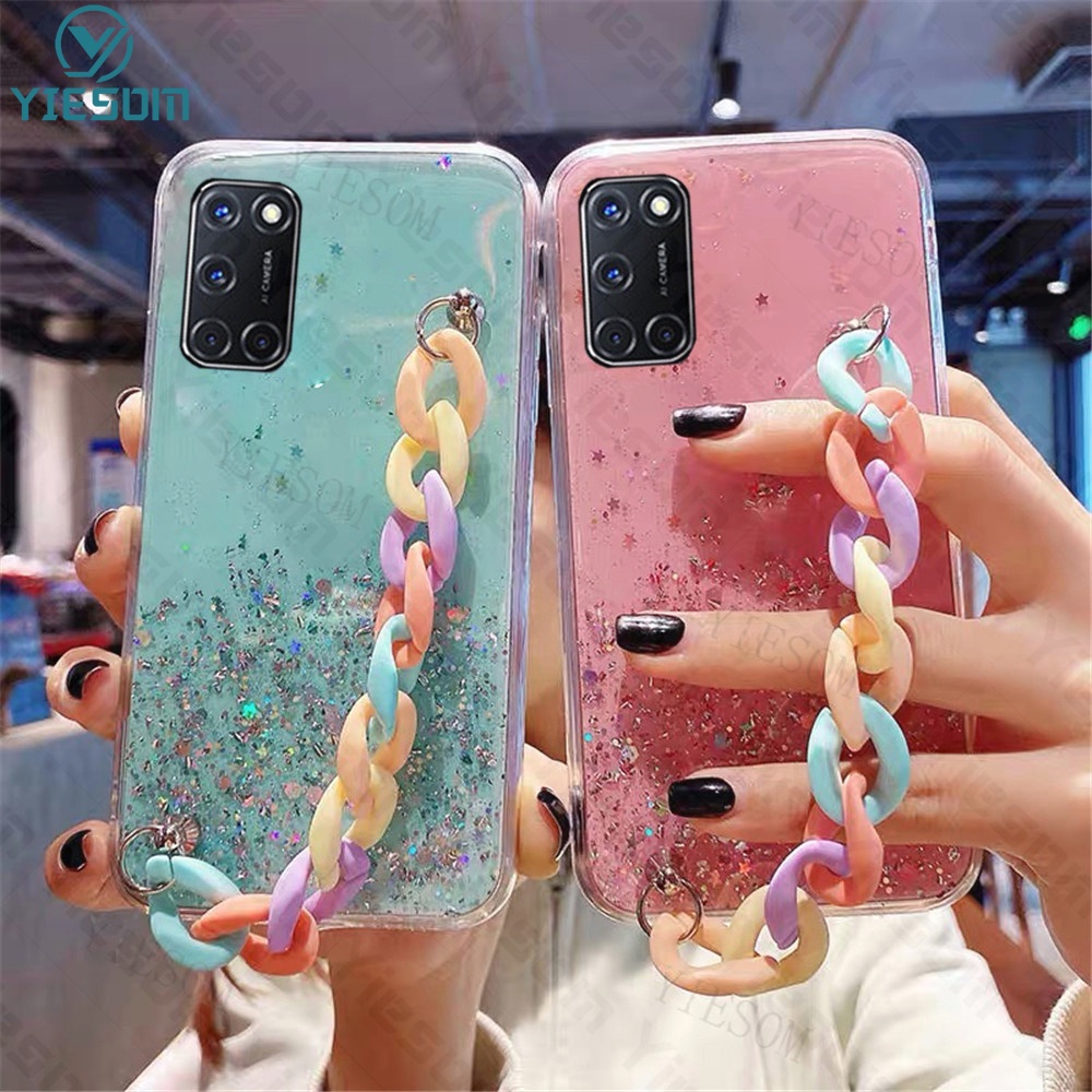 Ốp Điện Thoại Silicone Mềm Trong Suốt Màu Cầu Vồng Cho OPPO A92 52 72 91 31 59 2020 A12 5S 7 11K 3S 1K 59 37 83 F1S