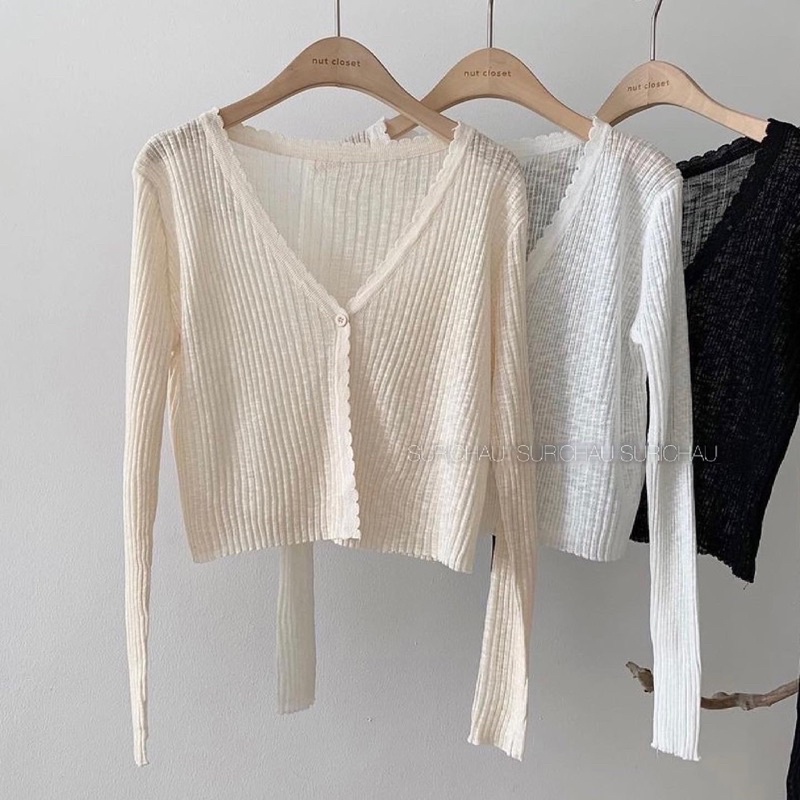 Áo cardigan len mỏng Hàn Quốc | BigBuy360 - bigbuy360.vn