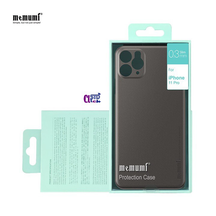 ỐP LƯNG IPHONE 11 PRO MEMUMI MỎNG LỤA CHÍNH HÃNG HÀNG CHUẨN