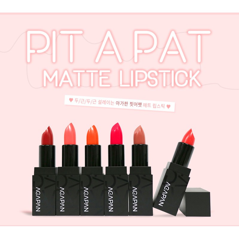 [Giá vợt sale 90%] Son lì dạng thỏi Agapan Pit A Pat Matte Lipstick