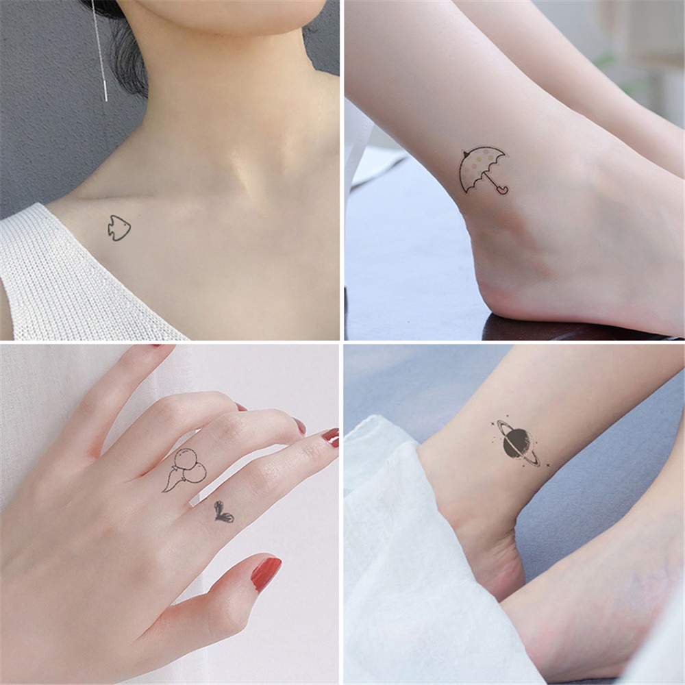 Set 30 Hình Xăm Dán Chống Thấm Nước Hình Cô Gái Hoạt Hình Cá Tính