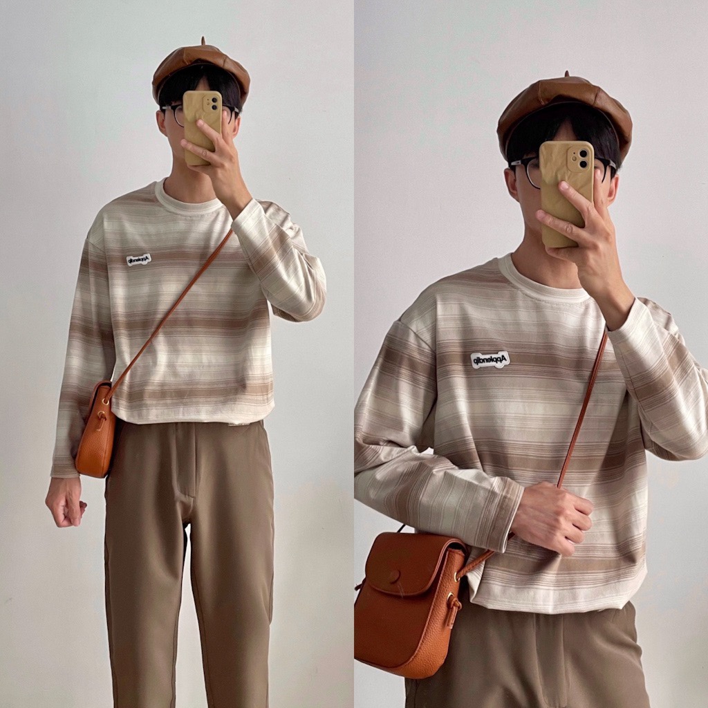 NOBITA HOME - ÁO THUN TAY DÀI KẺ SỌC