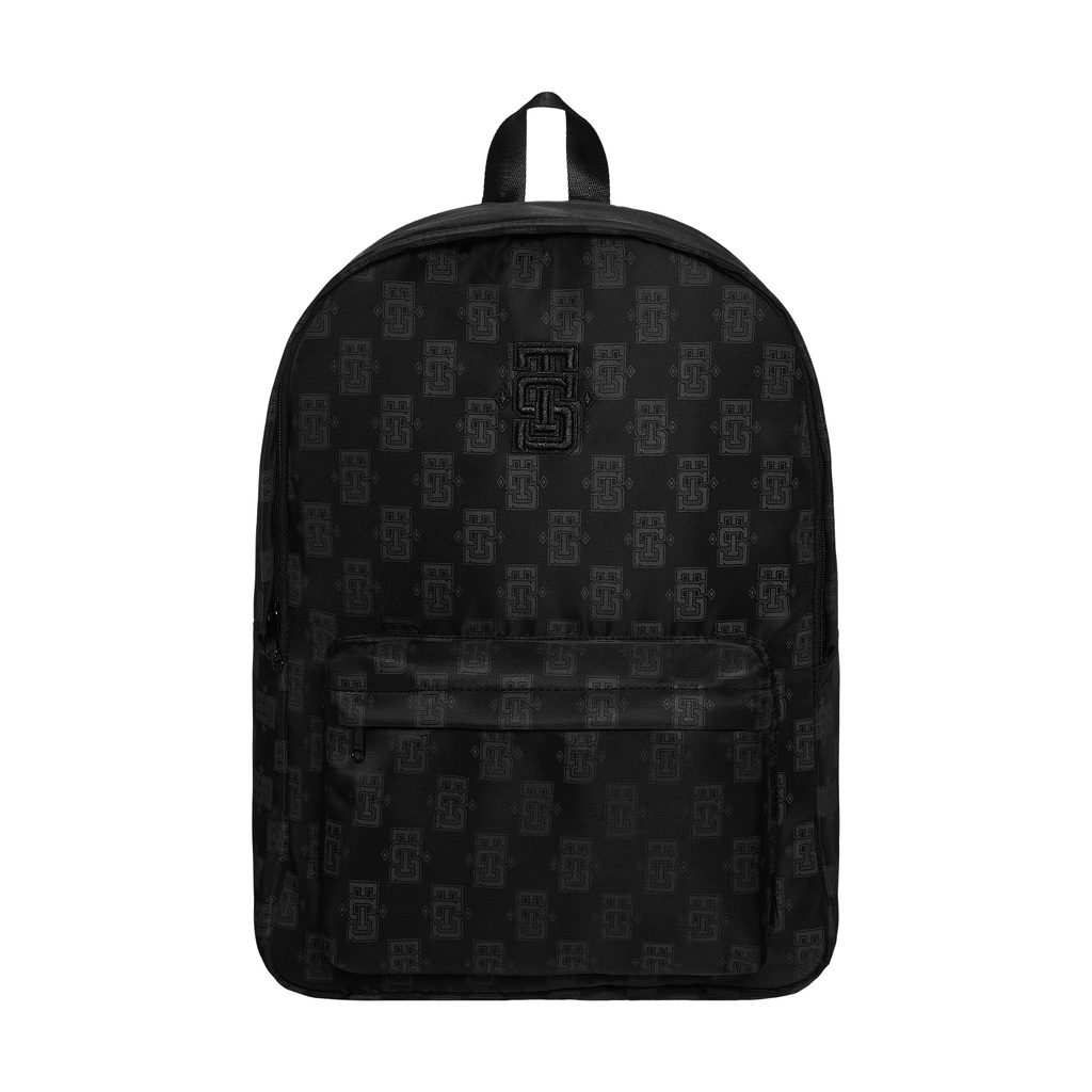 Ba lô TSUN Monogram Backpack - Đen Họa Tiết Thêu - Unisex