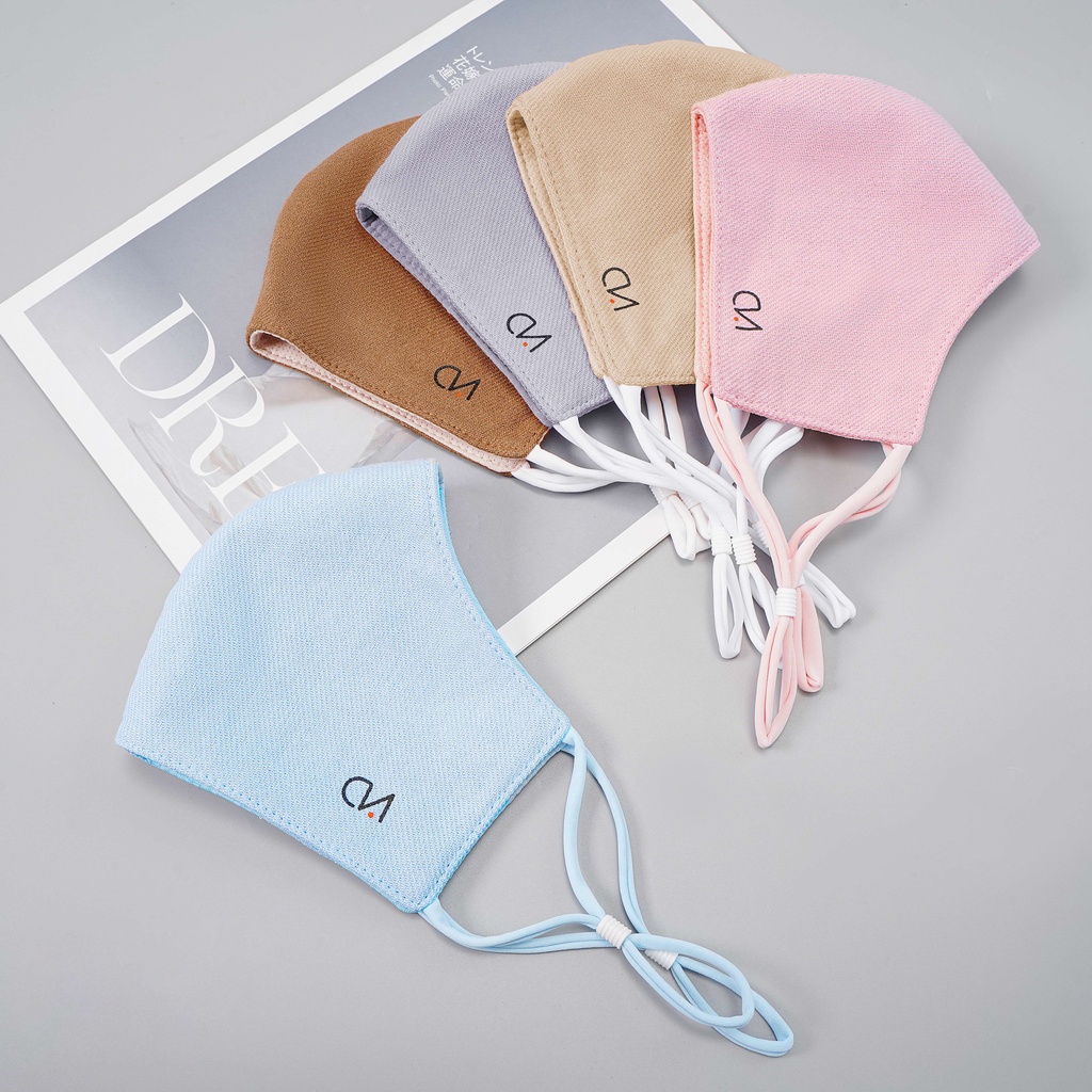 Khẩu Trang Vải Linen Plus Duy Ngọc 3 lớp cao cấp, vải sợi bố linen, chất dày dặn vừa phải, dễ thở, chống tia UV