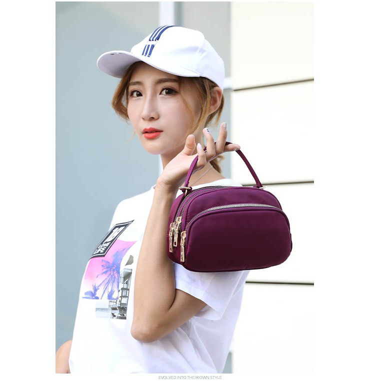 Túi đeo chéo nữ thời trang Hình bầu trơn dạo phố KNH87 Shalla