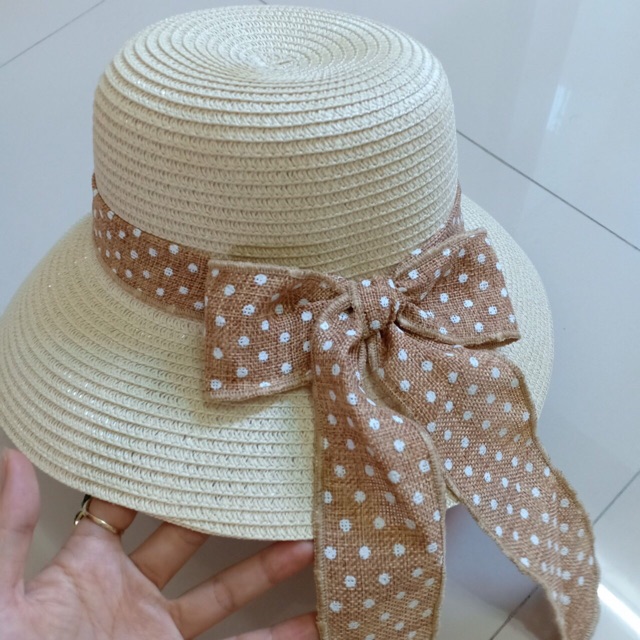 Nón Cói Đi Biển Đính Nơ Dài Che Nắng Siêu Xinh_[XƯỞNG SX MŨ]