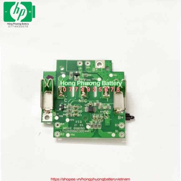 Nsv  Vỏ mạch thay thế pin Bosch 18V 8Ah lắp 10 cell 21700