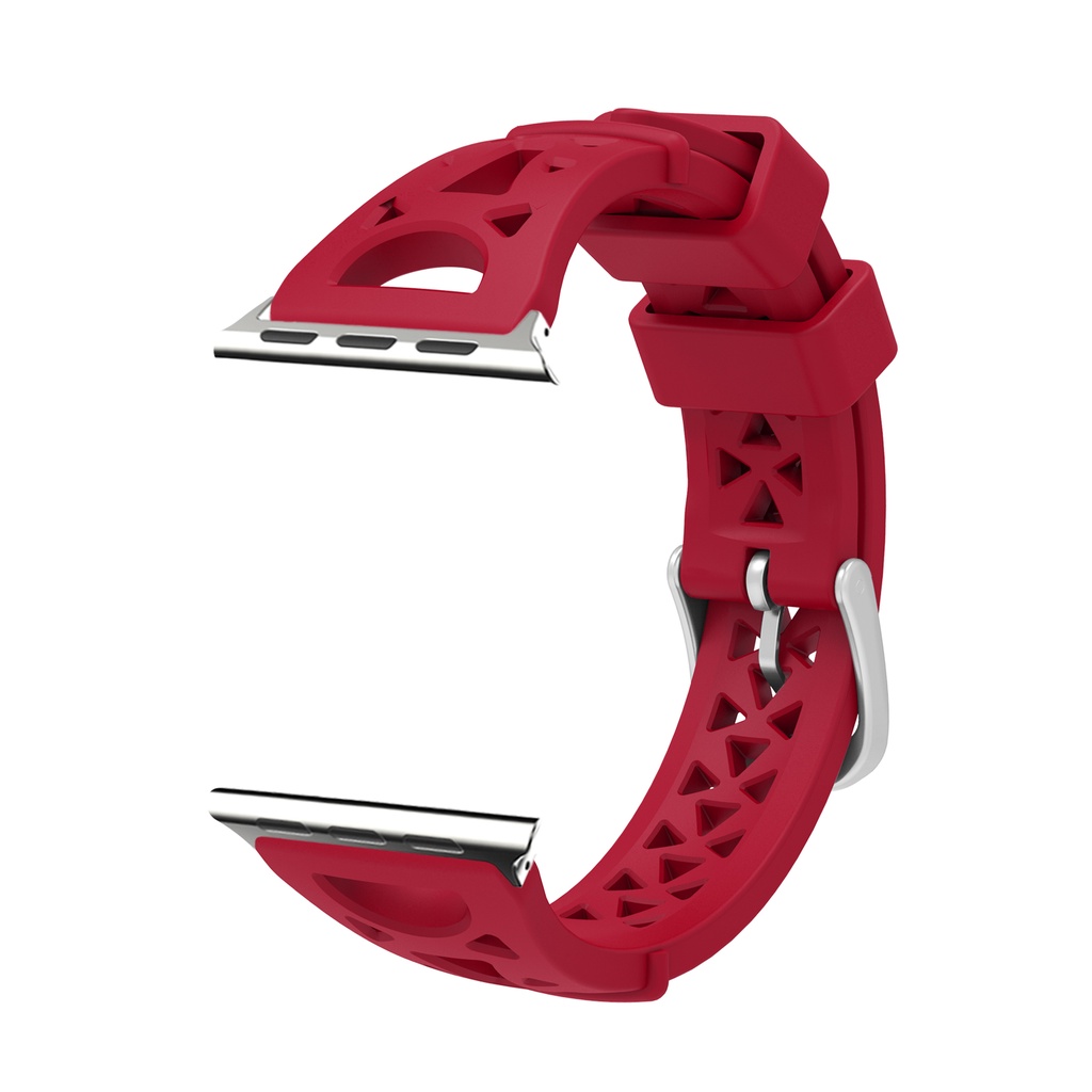 Dây Đeo Silicone Cho Đồng Hồ Thông Minh Apple Watch 38mm 40mm 41mm 42mm 44 mm 45mm iWatch 8 7 6 se 5 4 3 2 1