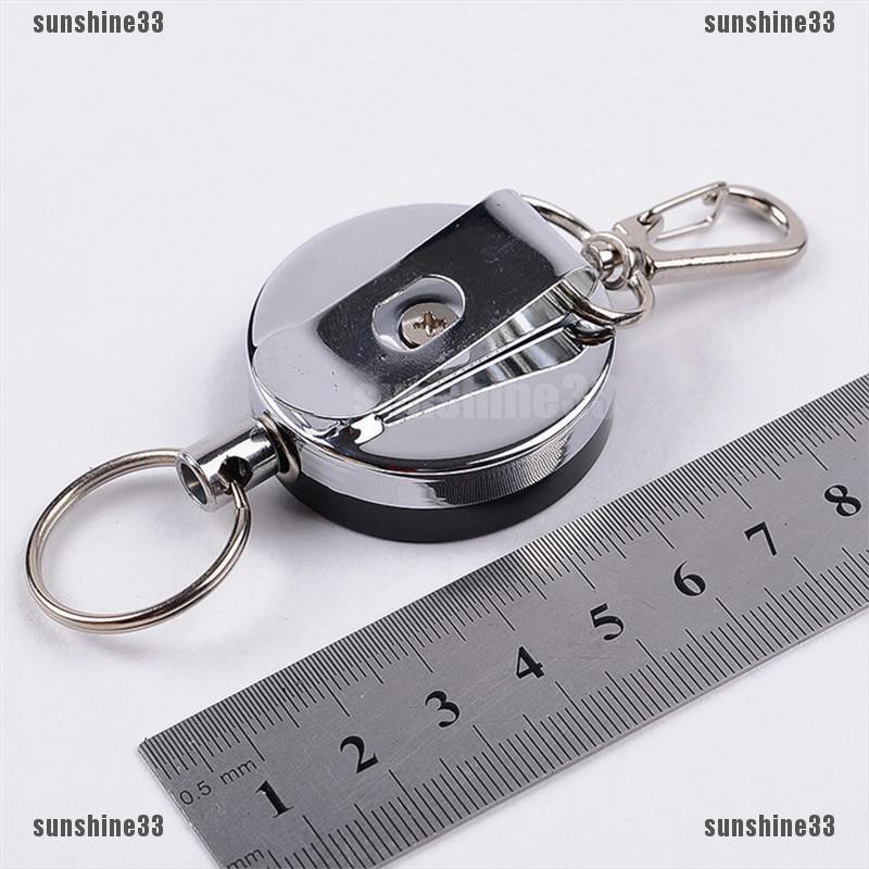 Anti Lost Resilience Steel Wire Elastic Key Chain Recoil Sporty Alarm Key Rings