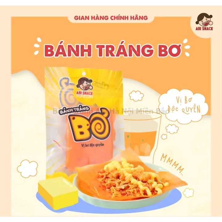 BÁNH TRÁNG BƠ ABI KÈM 1 TÚI BƠ ĐƠN HÀNG 5 BỊCH BẤT KỲ TẶNG 1 MÓC KHOÁ CUTE