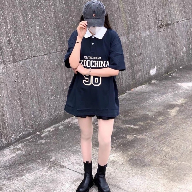 Áo Polo Cổ Bẻ Số 98 Unisex Nam Nữ Kiểu Dáng Hàn Quốc- Áo Phông Cổ Đức Form Rộng Ulzzang
