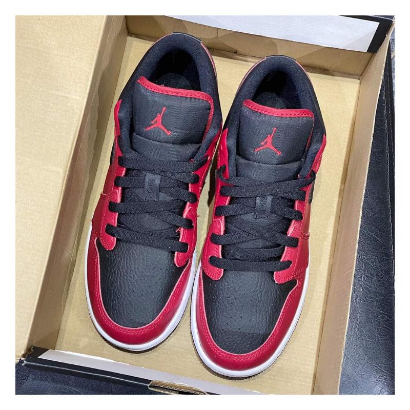 CHÍNH HÃNG Giày Jordan 1 Low Gym Red Black