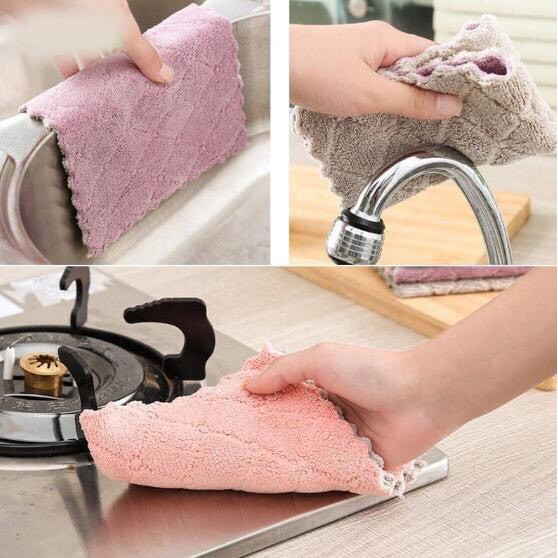 COMBO 10 KHĂN LAU CHÉN DĨA, LAU NHÀ BẾP VÀ LÓT NỒI CHỐNG NÓNG