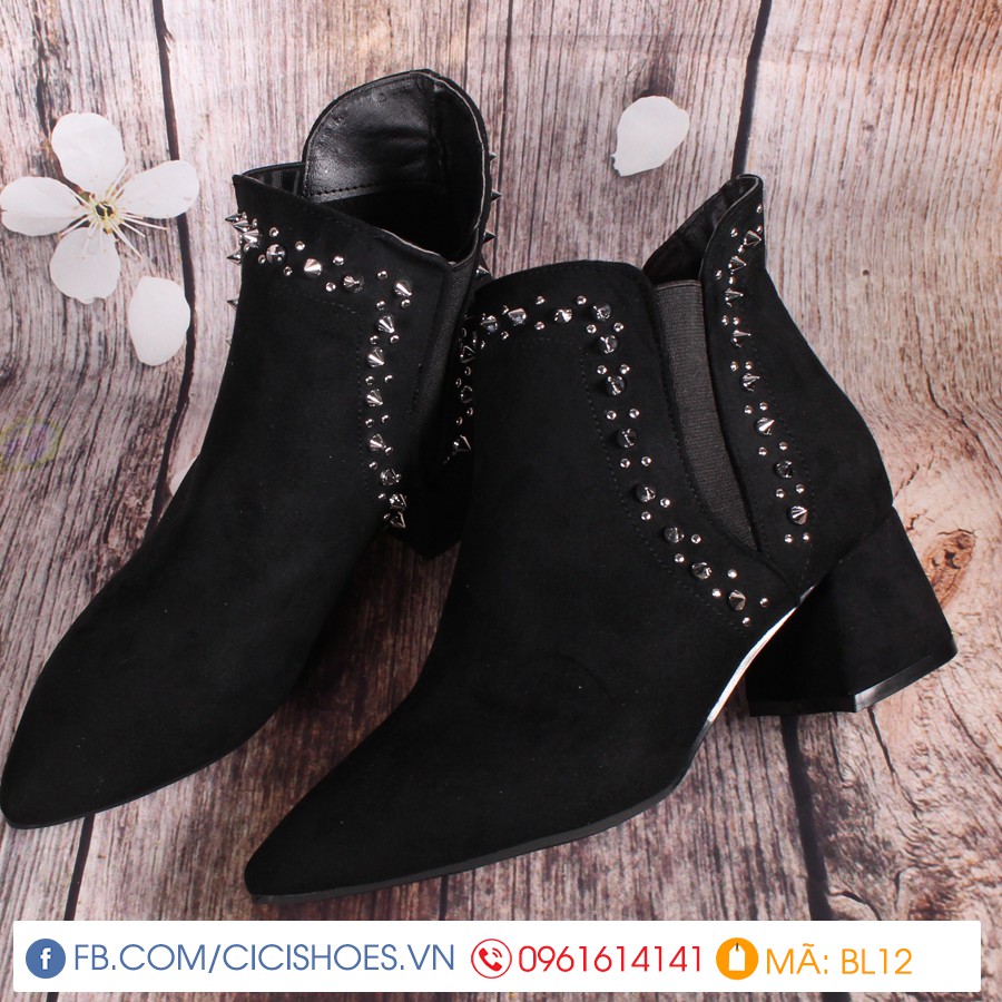 Boots Da Lộn đính đá hàng xuất cực đẹp