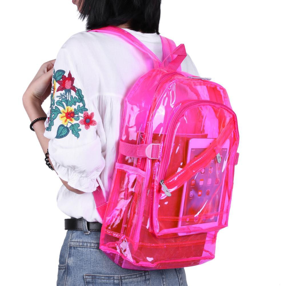 Ba lô PVC màu trong suốt chống nước thời trang cho nam nữ