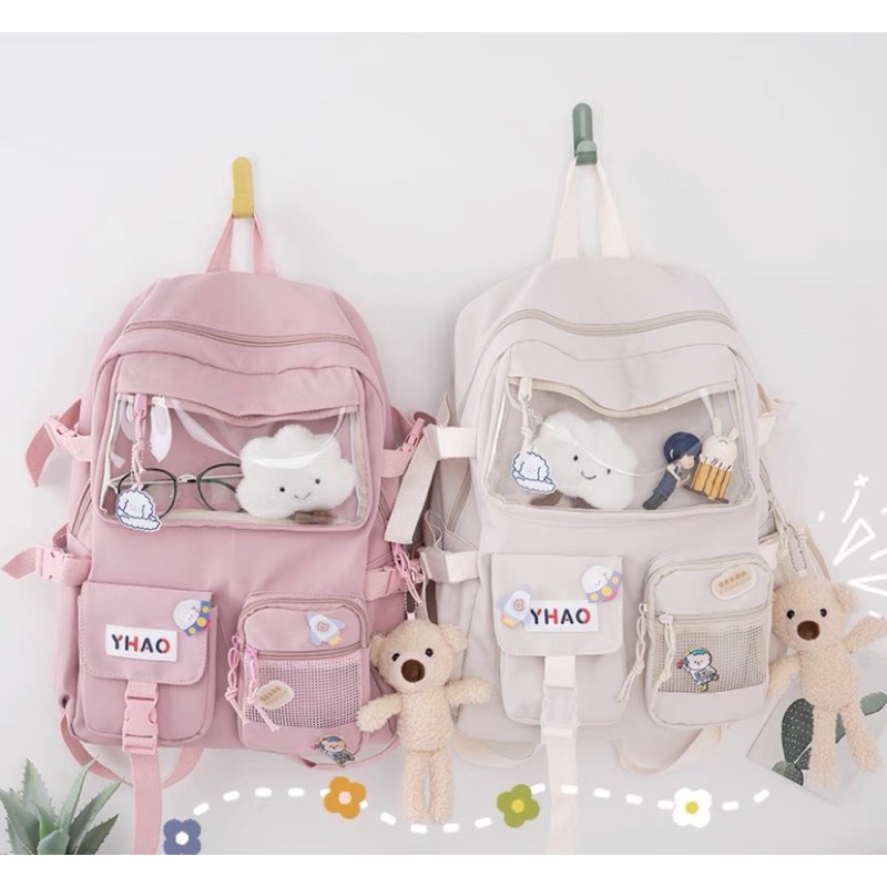 Balo Nữ Nam Thời Trang Phong Cách Ulzzang Hàn Quốc, Balo unisex đi học Basic BL2